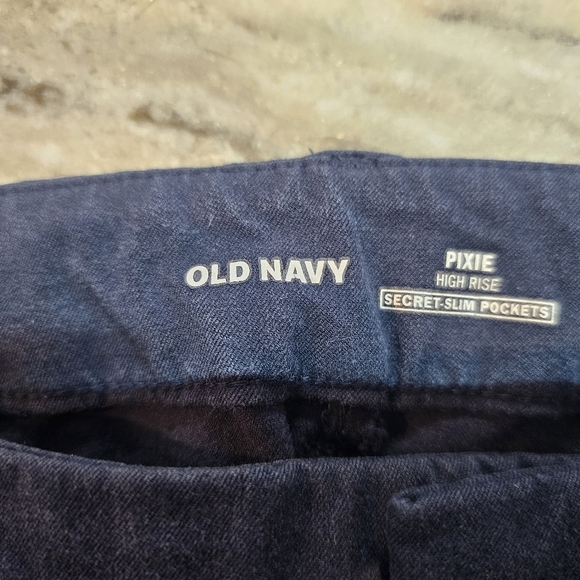 Old Navy High Rise Pixie Skinny Ankle Pants In The Navy 12 - Picture 4 of 6